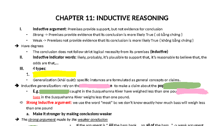 CHAPTER 11: INDUCTIVE REASONING AND ARGUMENTS - Studocu