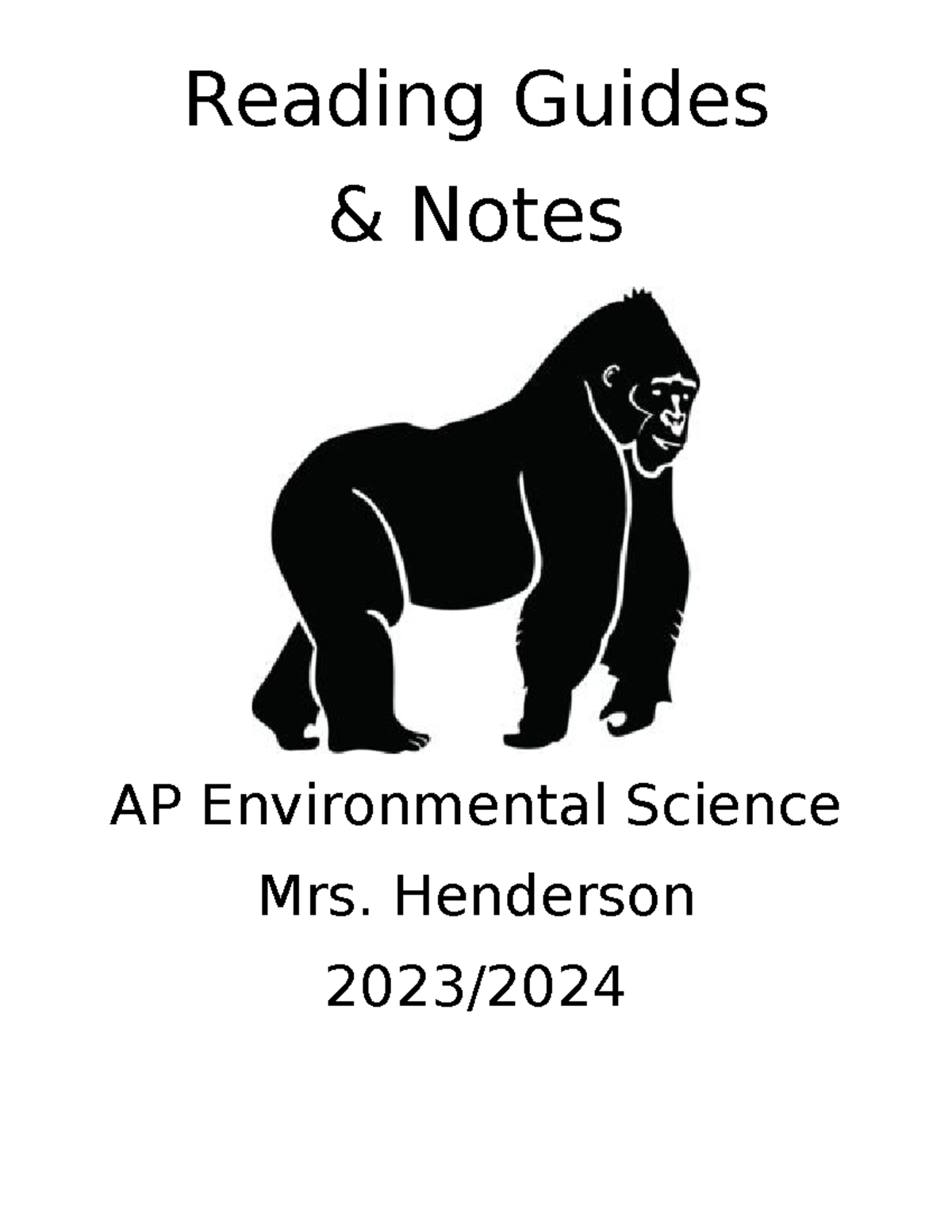APES Reading Guides & Notes for Friedland Environmental Science - Studocu