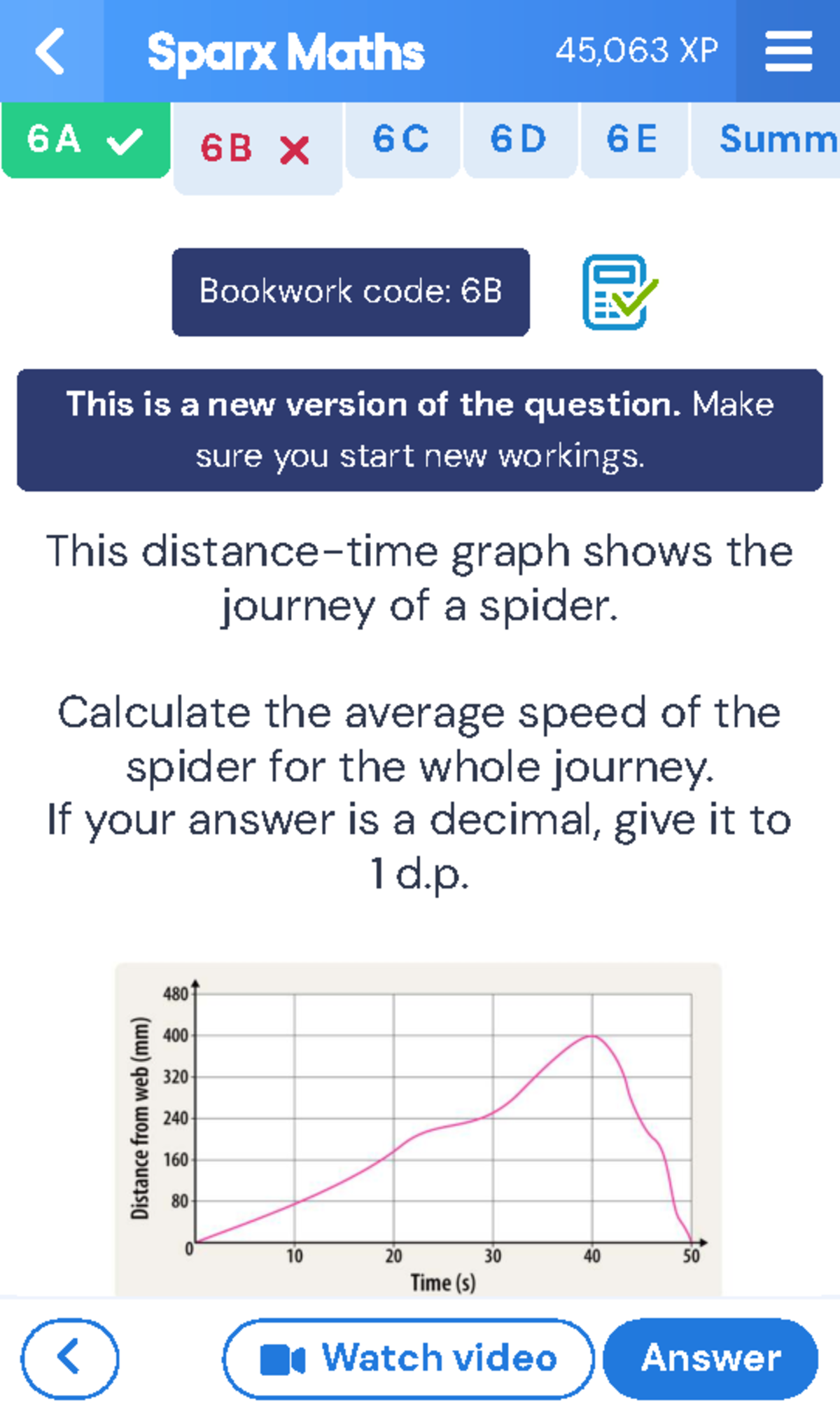 Sparx Maths 5 - 45,063 XP 6A 6 B 6 C 6 D 6 E Summa Bookwork code: 6B ...