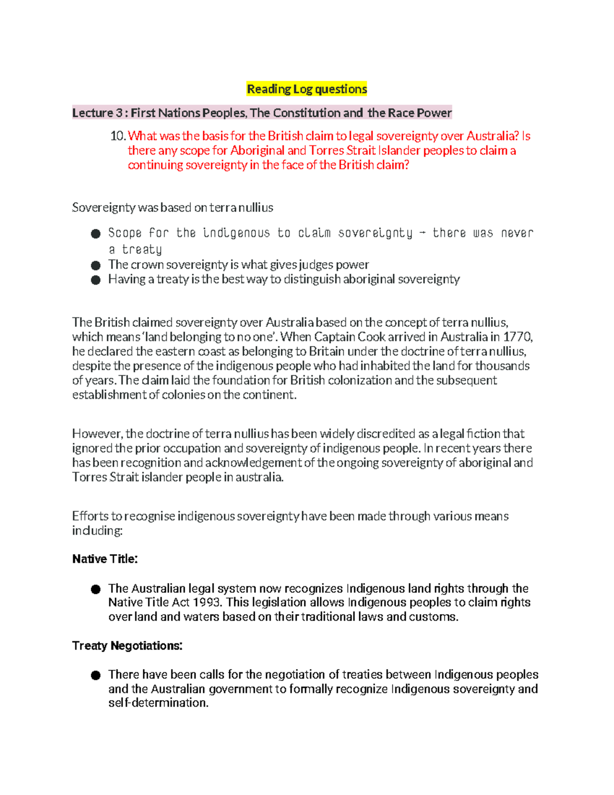 Defence Power: Sovereignty Claims, Indigenous Rights & Legal Frameworks ...