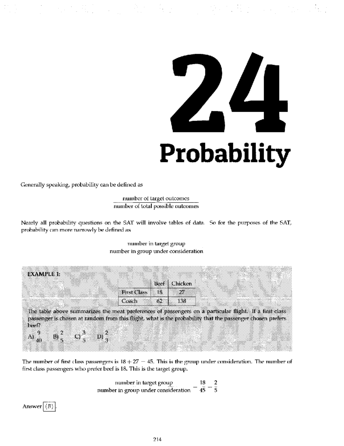 Probability Concepts and Examples (Chapter 24) - SAT - Studocu