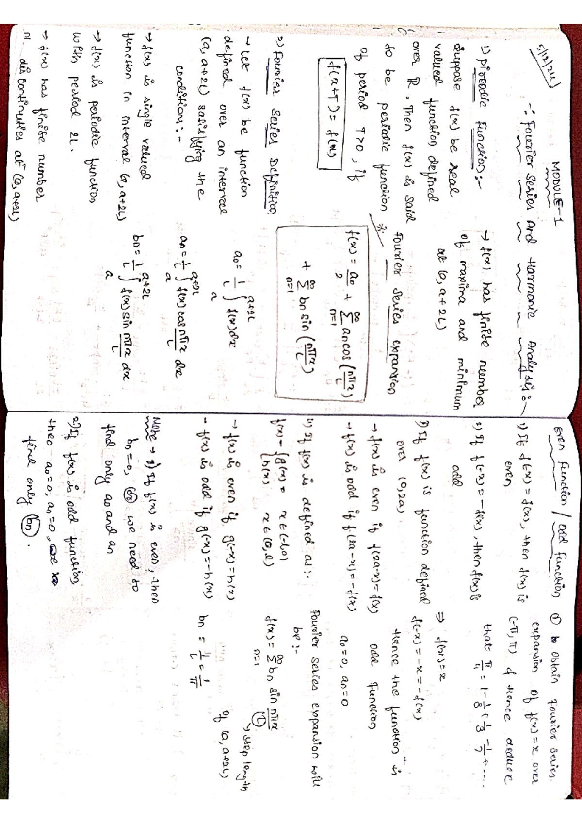 Fourier series and harmonic analysis - Even Function odd Function 1 to ...