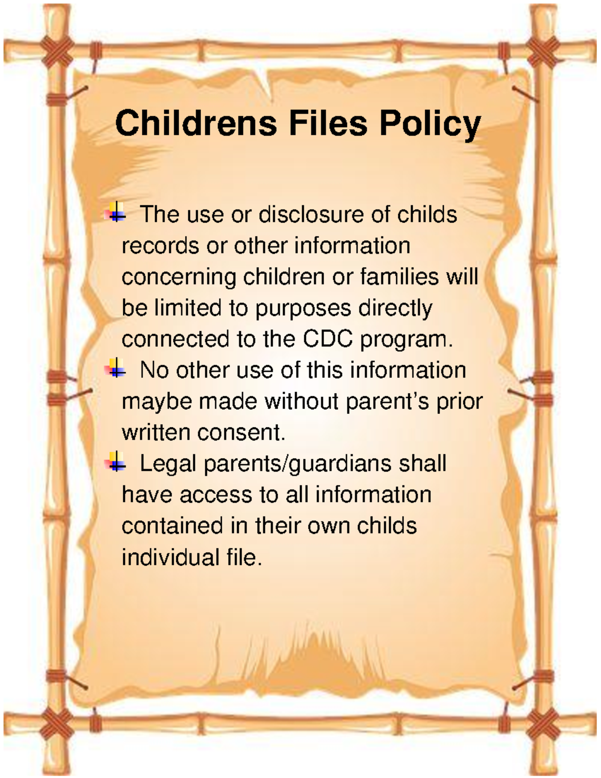 1.10 CDC Policies for Child Health, Medicine, and Parent Engagement ...
