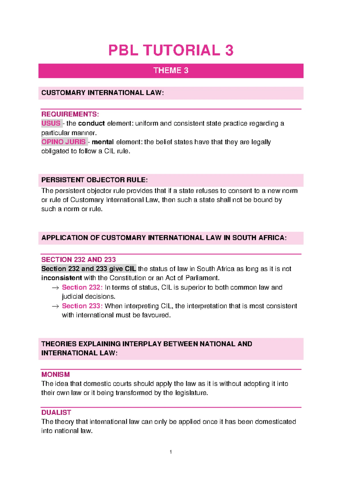 Jus Cogens & Erga Omnes: Lecture Notes for International Law Study ...