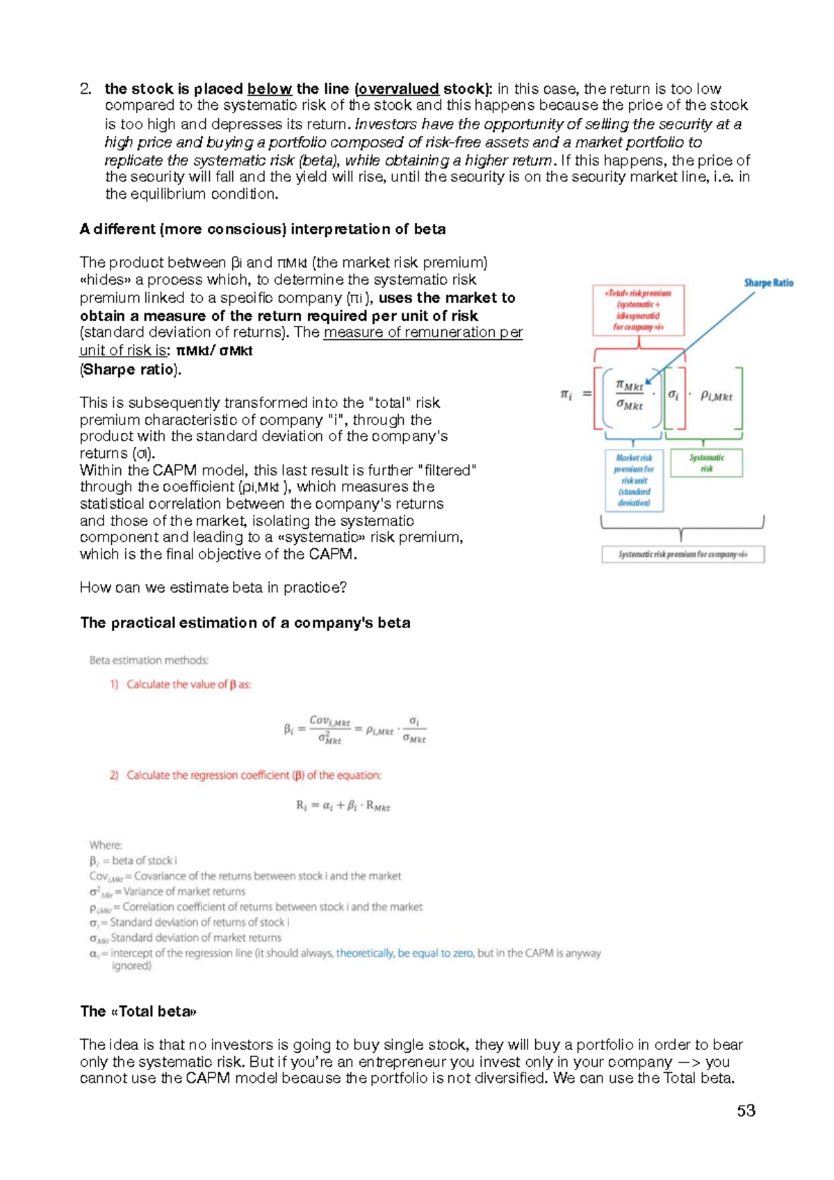 CFA 2: CAPM and Total Beta Analysis for Stock Valuation - Studocu