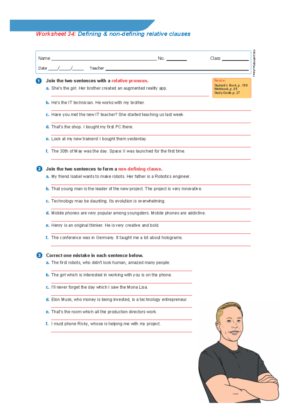 ENGA10TRF Worksheet 34: Relative Clauses Practice - Studocu