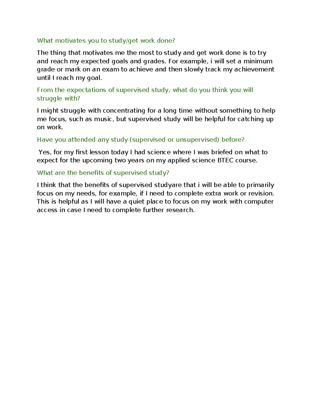 Motivation and Focus in Supervised Study: Insights and Strategies - Studocu