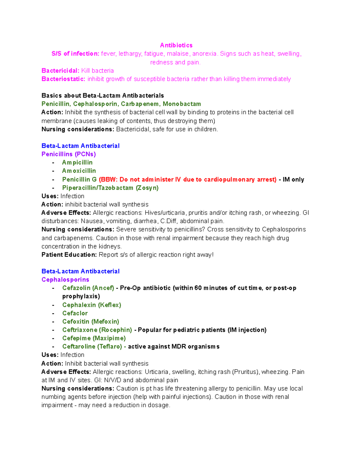 Exam 3 - Pharm II - Notes - Deprecated API usage: The SVG back-end is ...