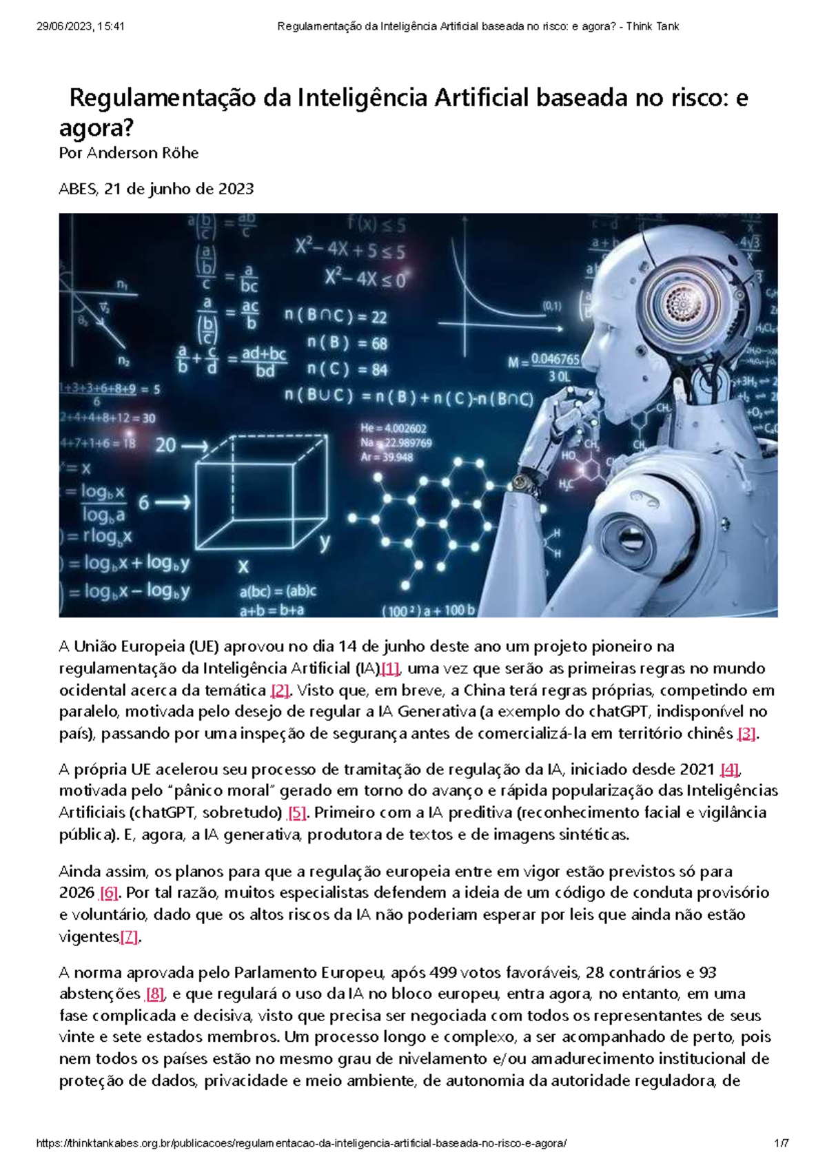 Regulamentação da IA Baseada no Risco: Desafios e Perspectivas - Think ...
