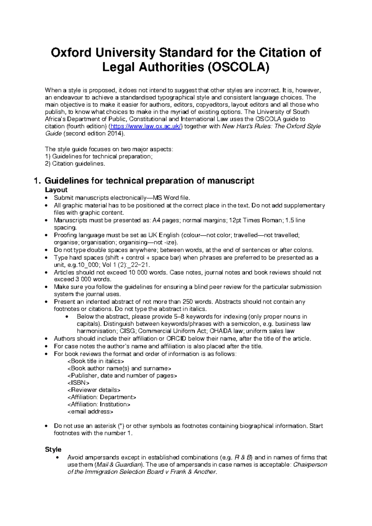 OSCOLA Referencing Quick Guide (Final Revision November 2023) - Studocu