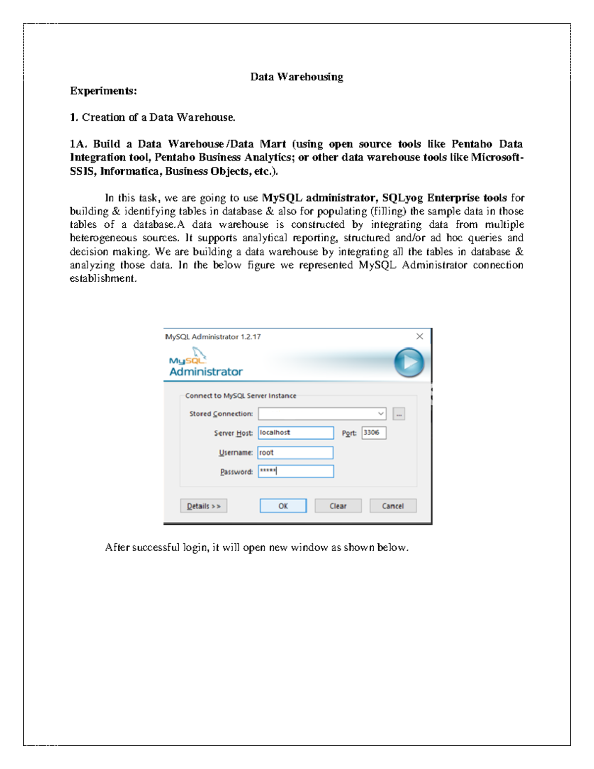 DWDM - Data Warehouse & Data Mining Lab Guide and Experiments - Studocu