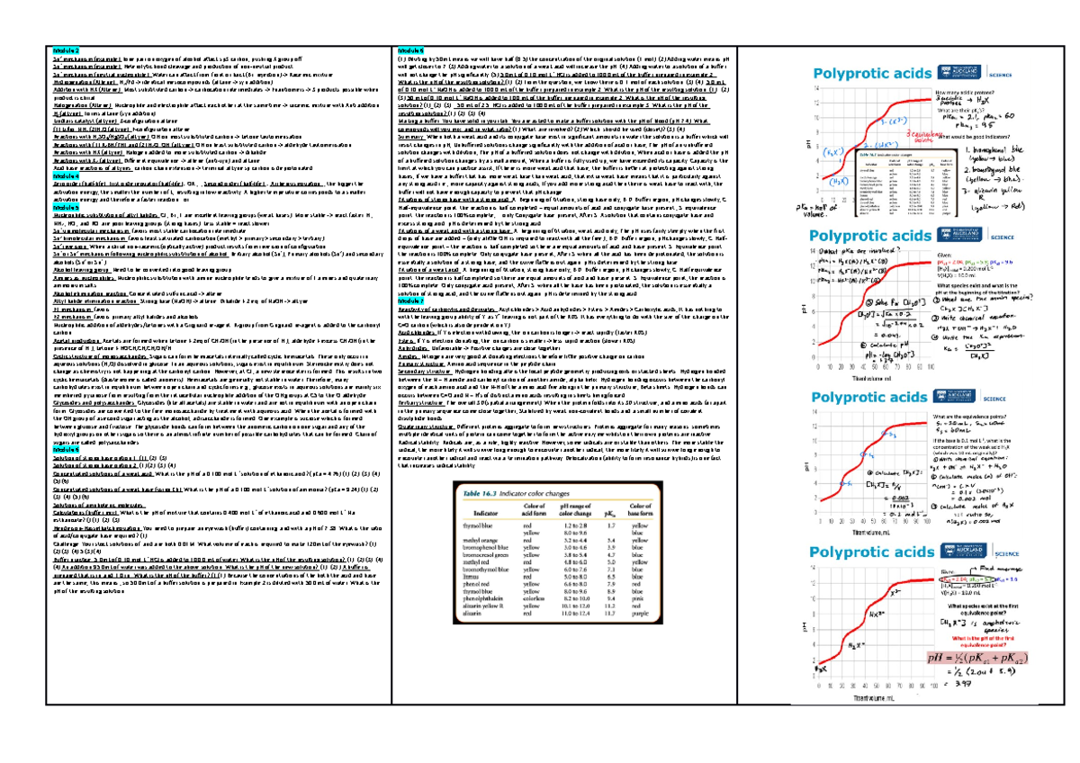 CHEM110 Final Exam Cheat Sheet: Key Concepts and Mechanisms - Studocu