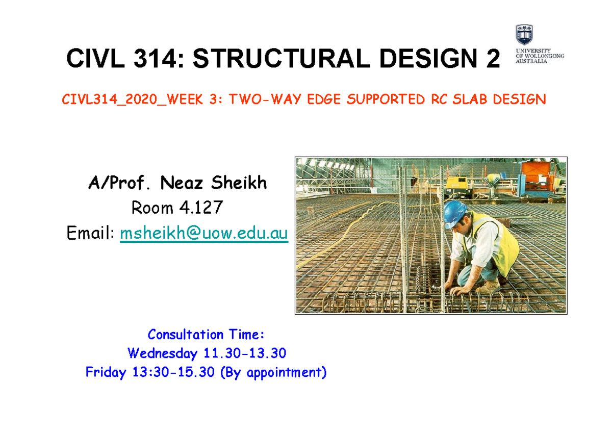 CIVL 314: Structural Design 2 Week 3 - Two-Way RC Slab Design Notes ...