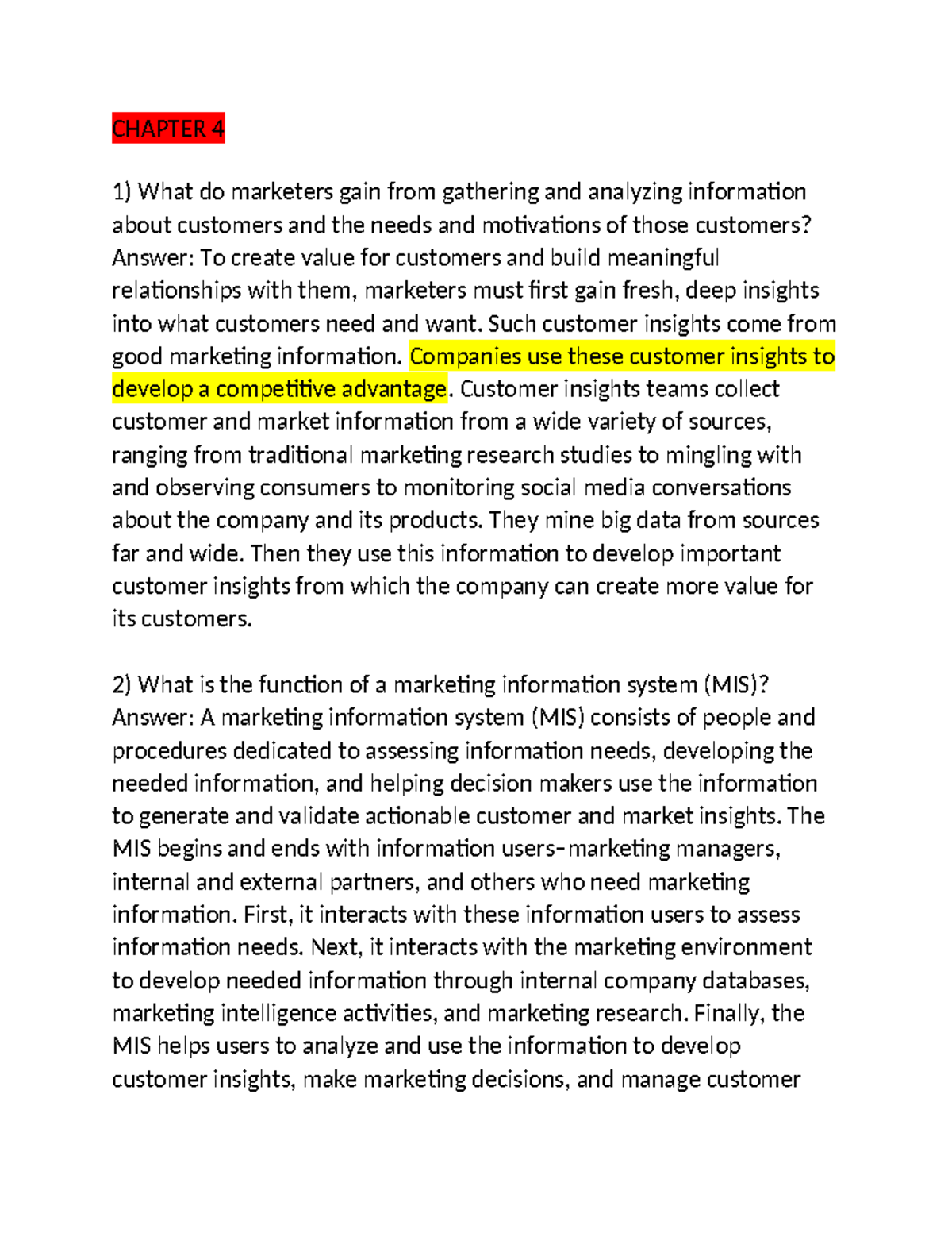 Marketing Midterm Exam Study Notes: Insights and Strategies - Studocu