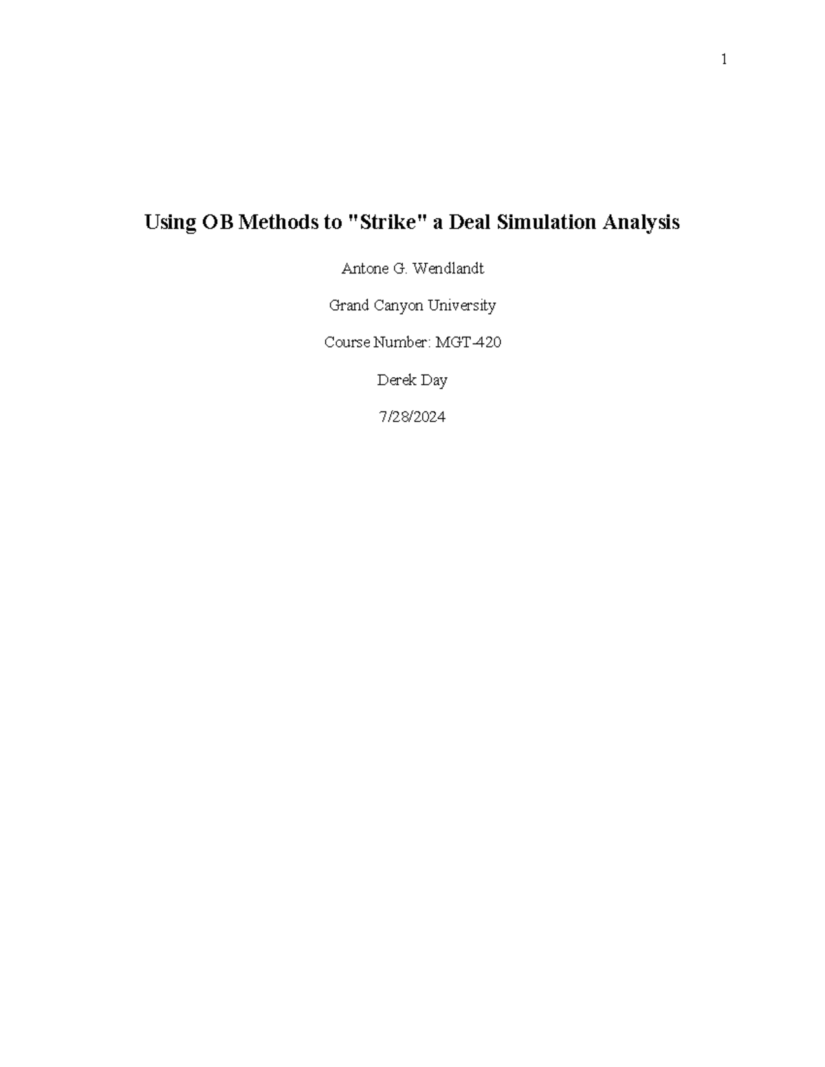 MGT-OB Methods: 