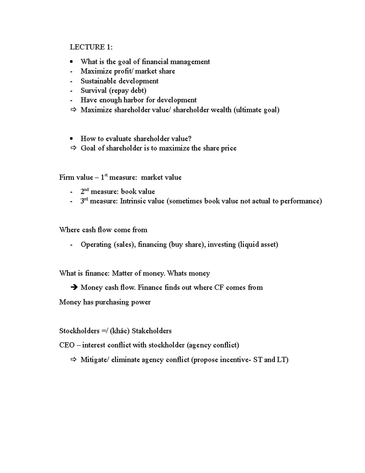 Midterm Exam Review: Financial Management Chapters 1-6 Insights - Studocu