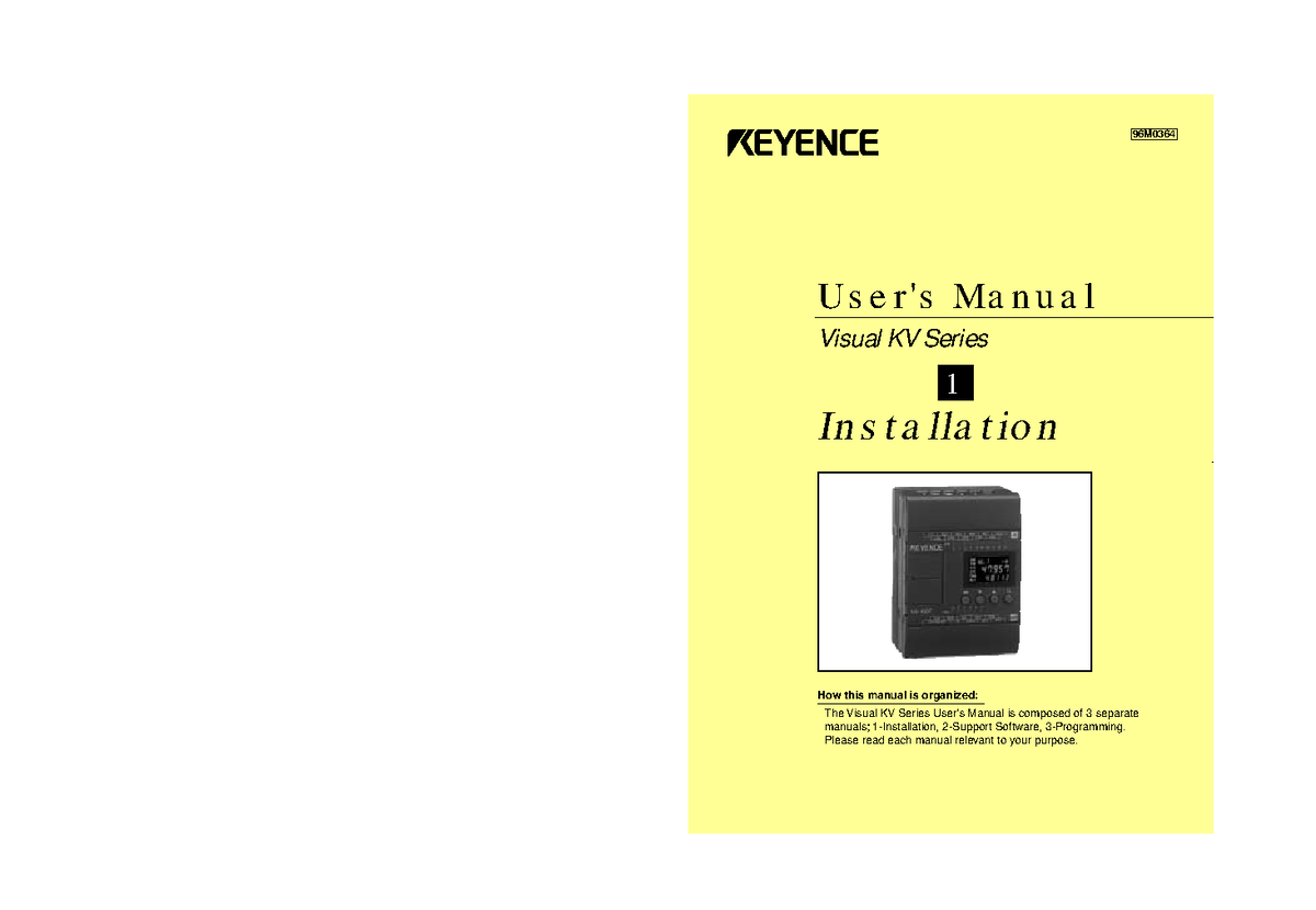96M0364 Visual KV Series Installation Manual and Programming Guide ...