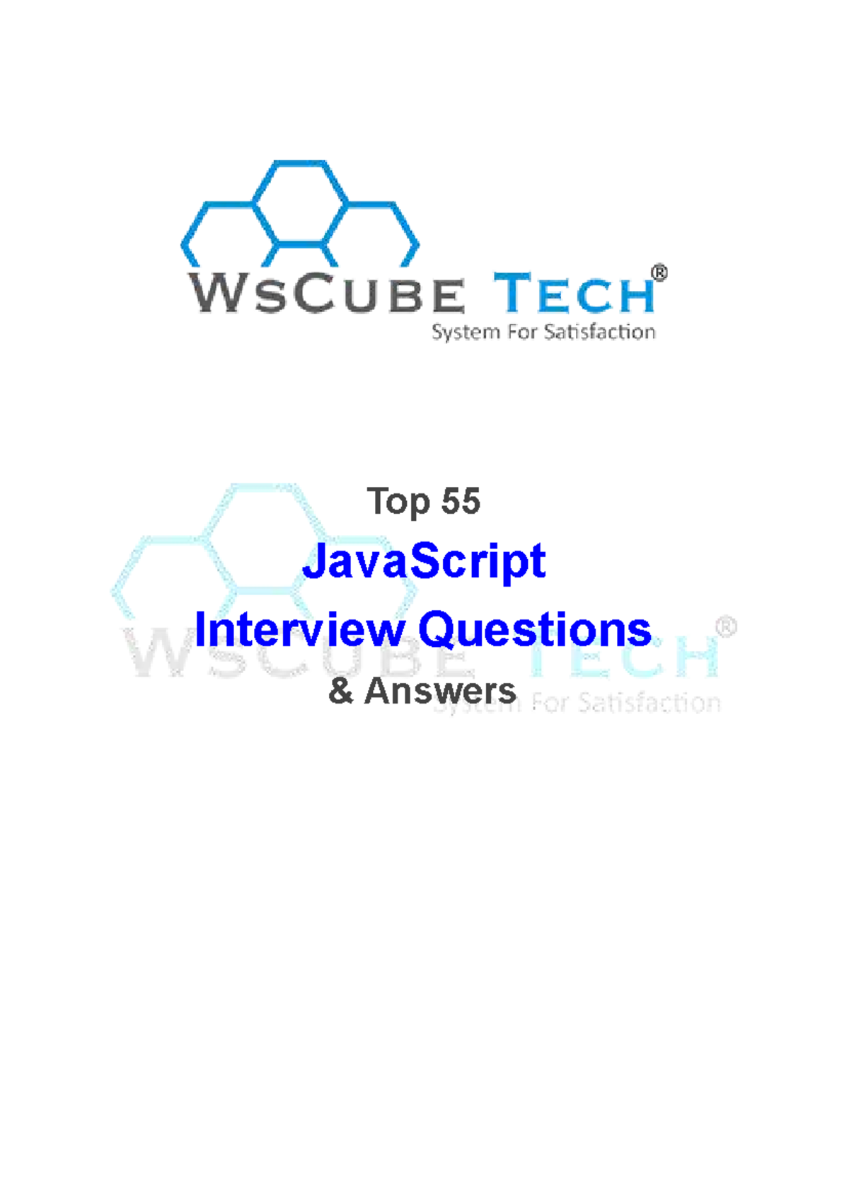JavaScript Interview Questions & Answers for Freshers (JS-101) - Document Preview