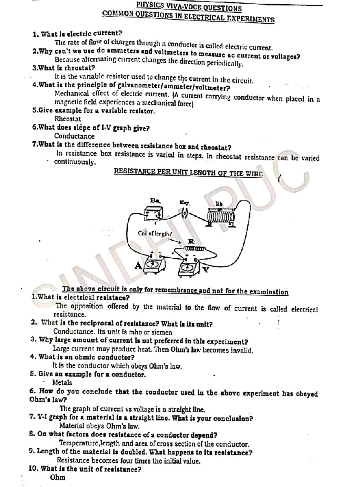 Practical questions - 2 - PHYSICS QUESTIONS COMMON QUESTIONS IN ...