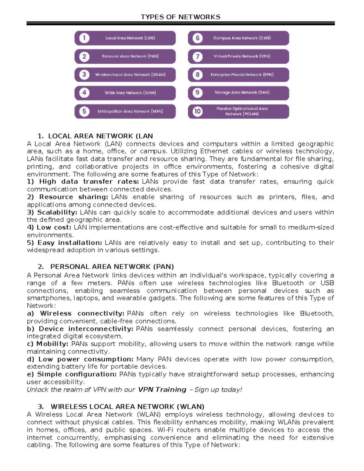 Types OF Networks 5 - Group assignment - TYPES OF NETWORKS 1. LOCAL ...