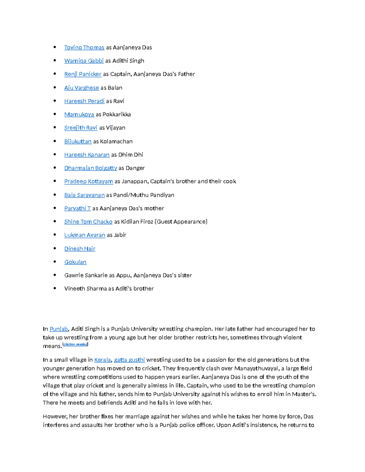 Godha (Course Code: TBD) - Character Analysis and Plot Summary - Studocu