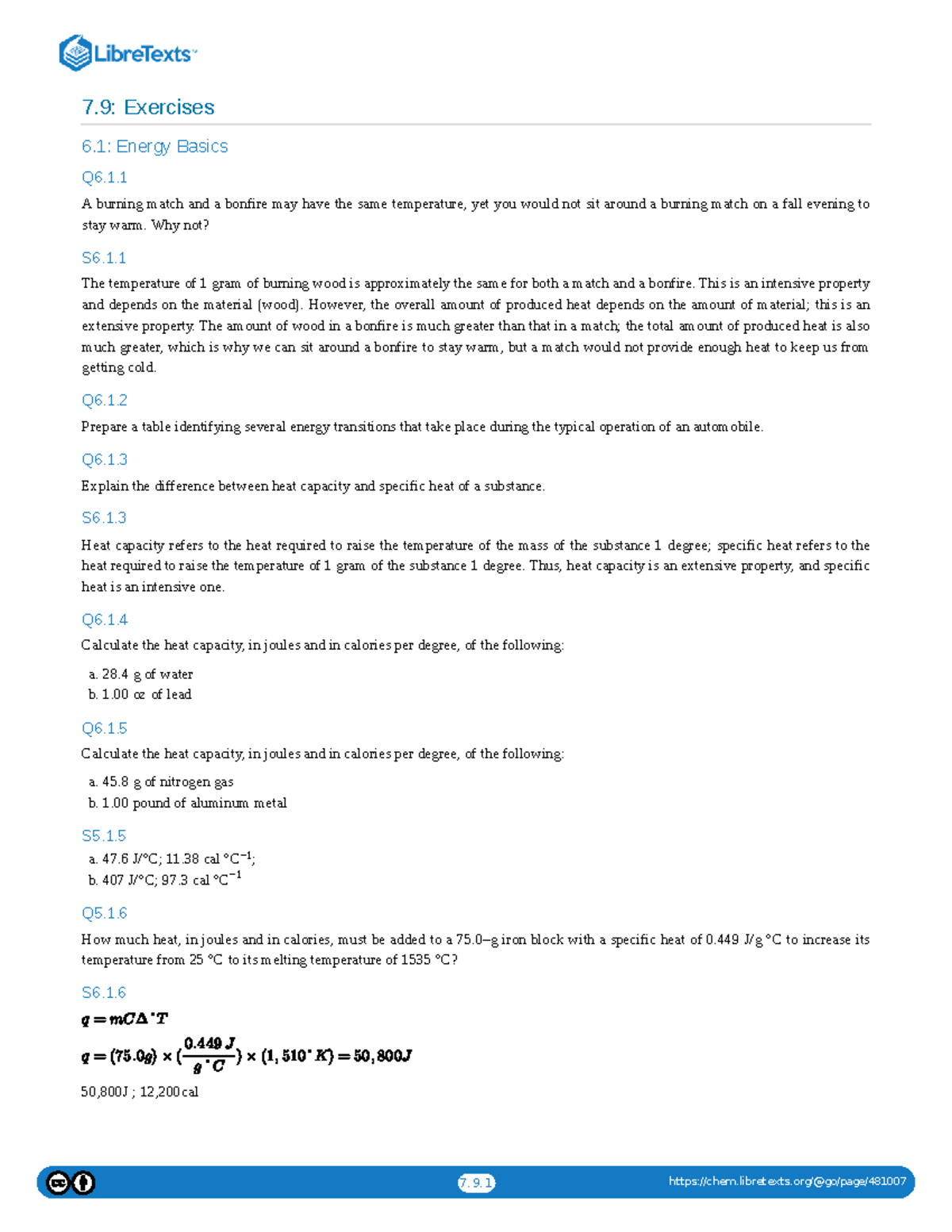 7.9: Exercises on Energy Basics and Heat Transfer Concepts - Studocu