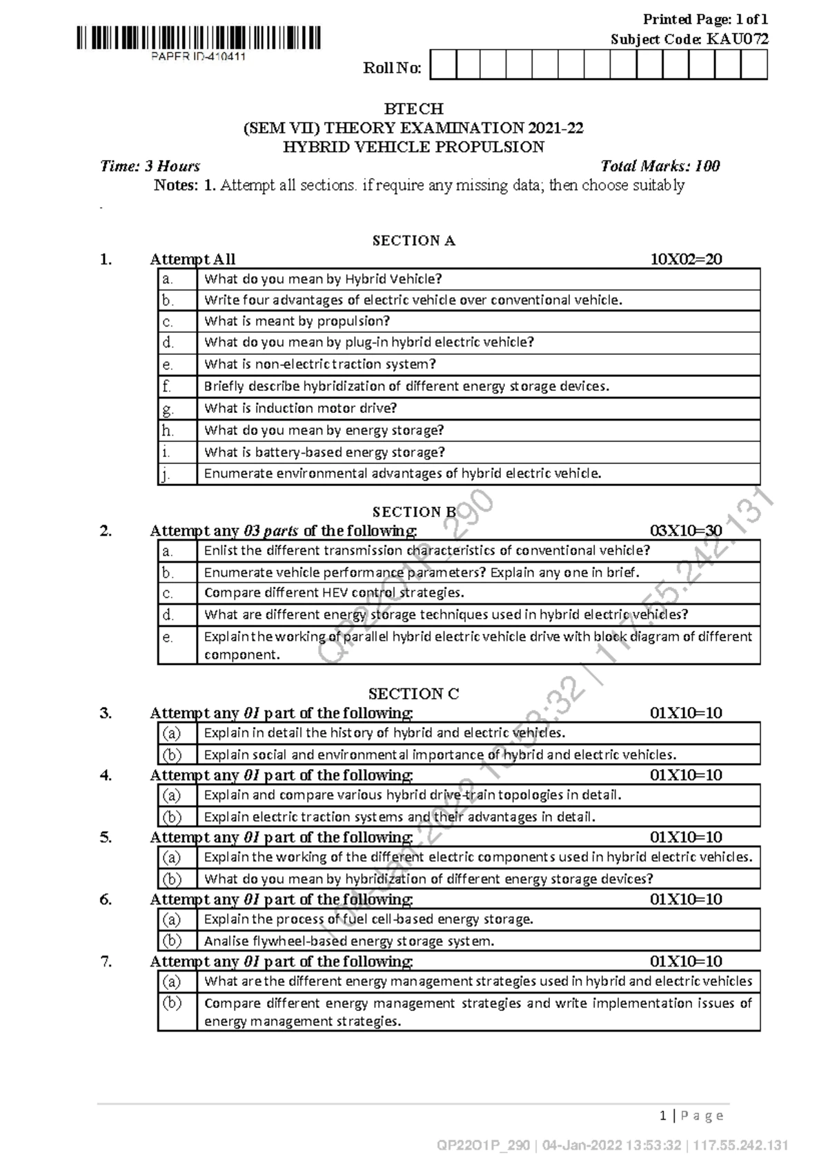 Qns HEV Module 2 - summary of hybrid and elctric veicle system ...