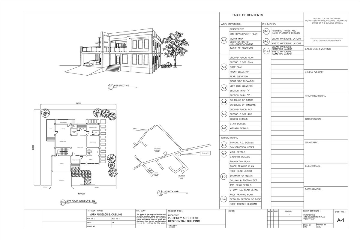 Proposed 2-Storey Residential Building Plans - ARBT Final Plate - Studocu
