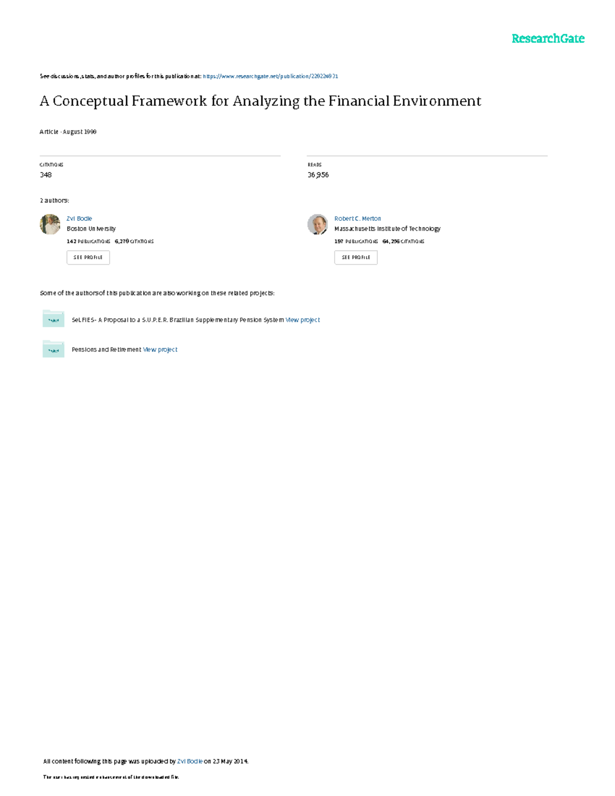 Framework for Understanding Financial System Dynamics (FIN123) - Studocu