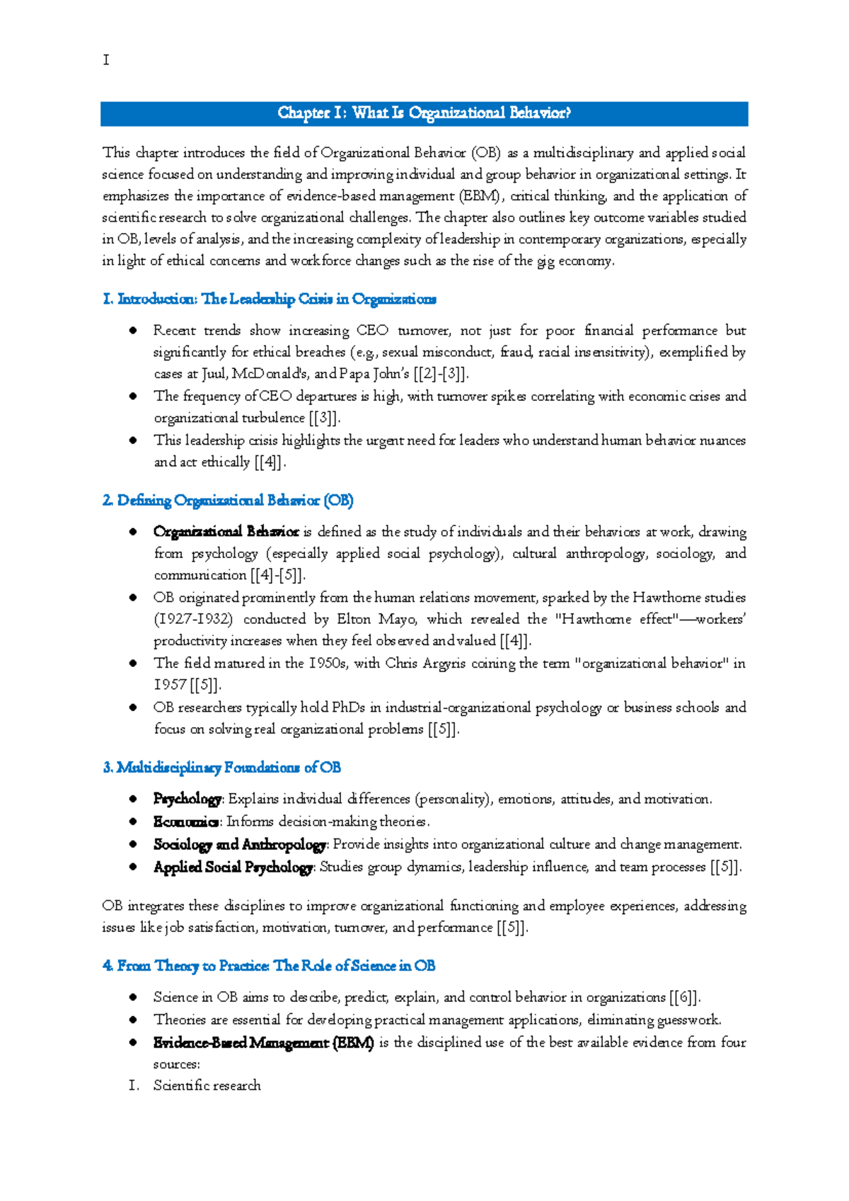 Organizational Behavior (OB) Overview: Key Concepts and Insights ...