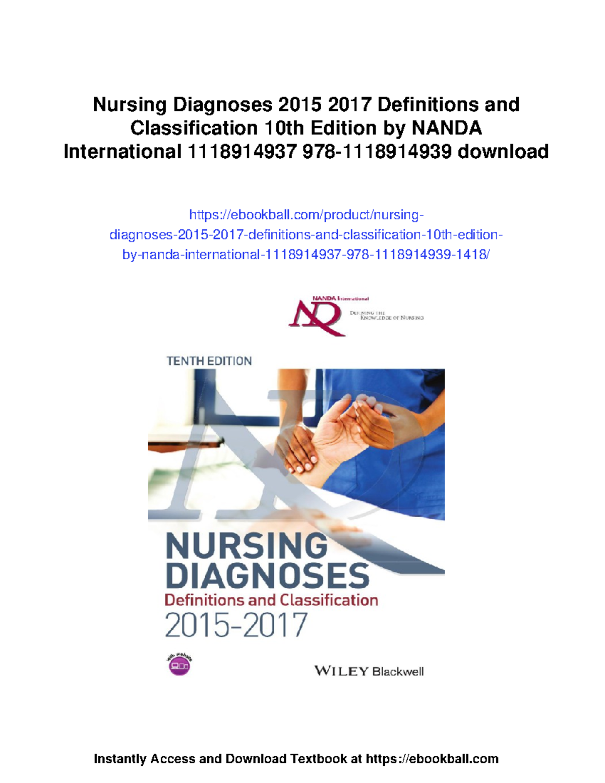 NURSING 11447 - Nursing diagnoses definitions and classification 10th ...