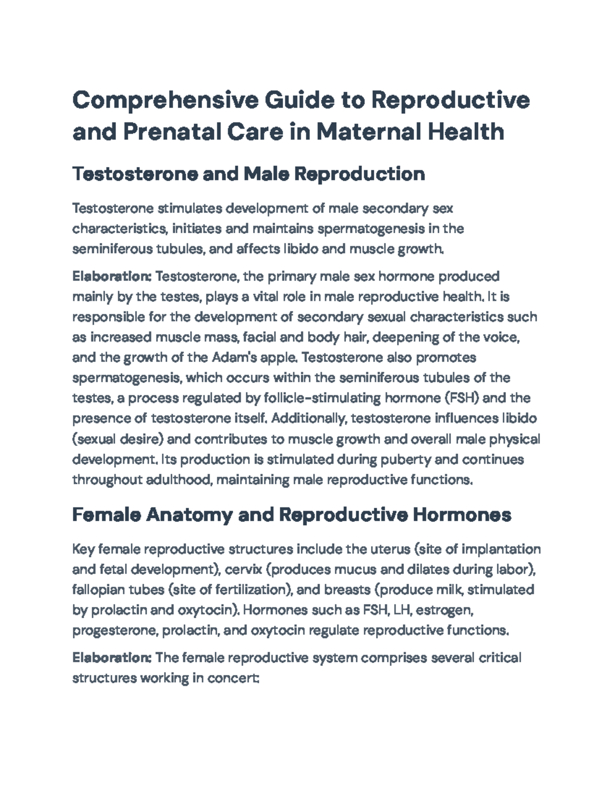 Comprehensive Guide to Prenatal Care and Pregnancy Complications ...