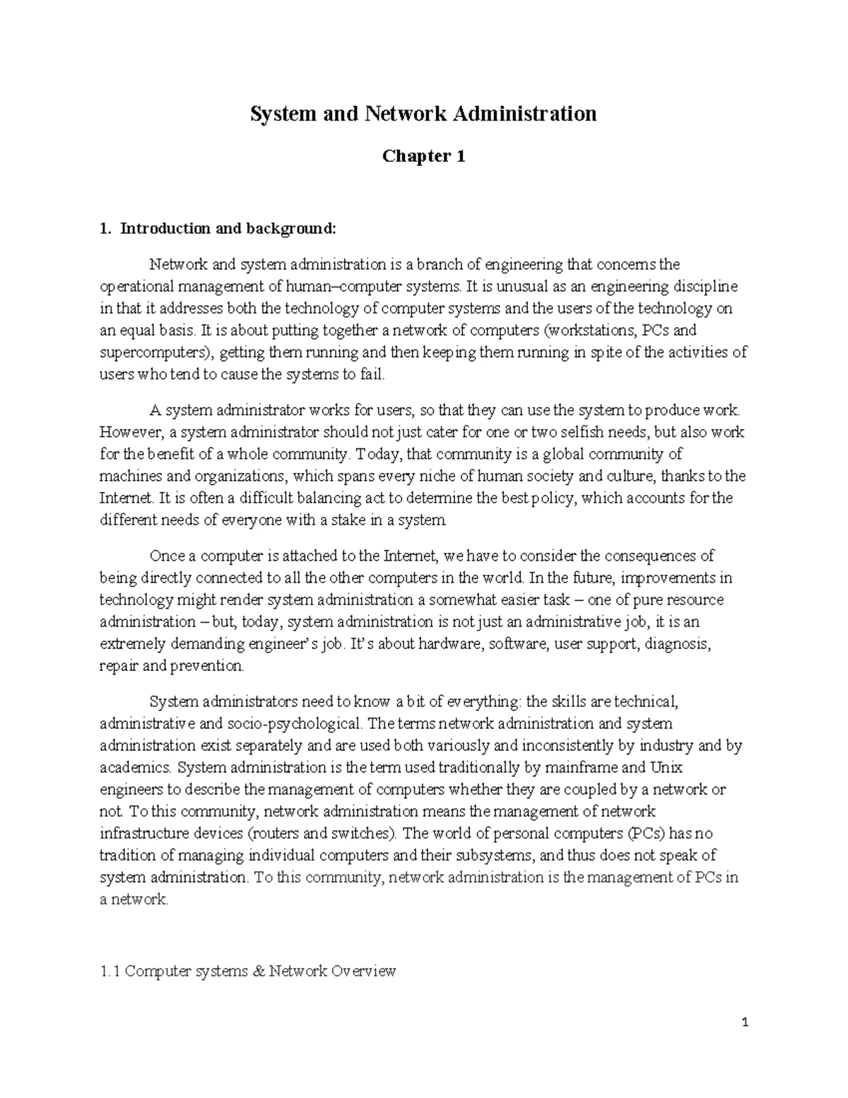 Chapter 5 - Security in System & Network Administration (SY101) - Studocu