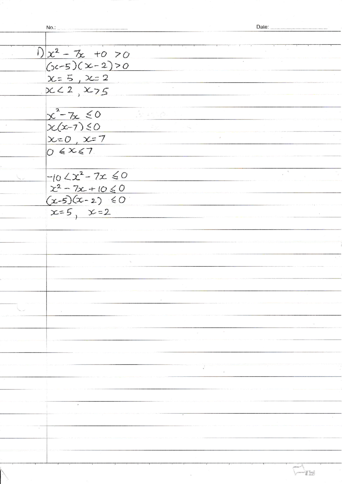YPH F4 Add Math Midterm Exam Paper 1 - Solutions and Corrections - Studocu