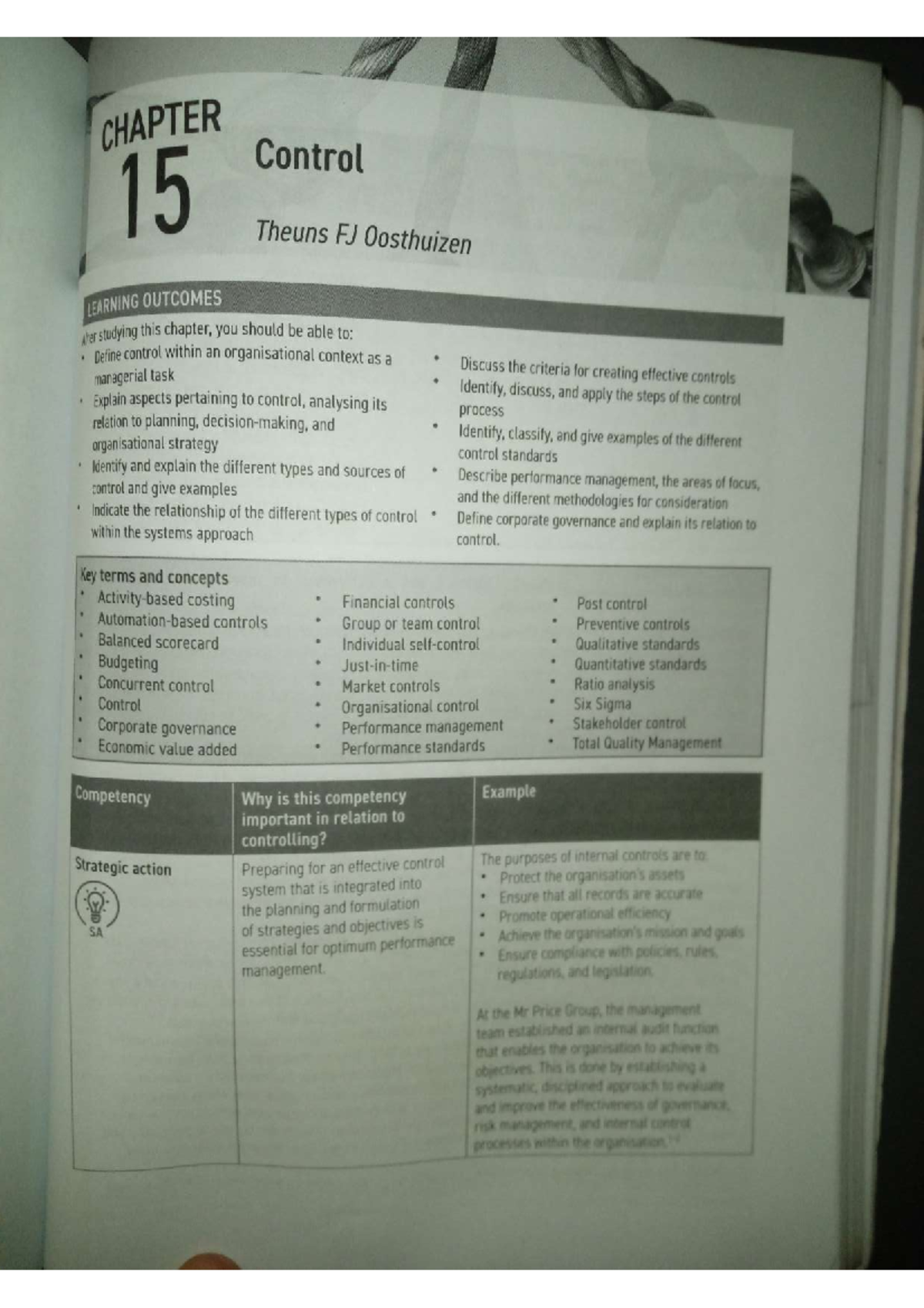 Chapter 15 - Control: Understanding Management Control Systems - Studocu