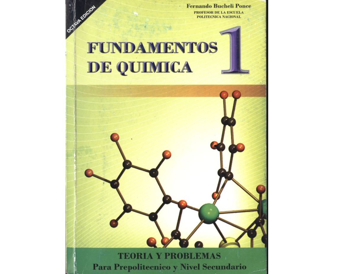 Fundamentos de Química 1 - Fernando Bucheli Ponce - 8va Edición