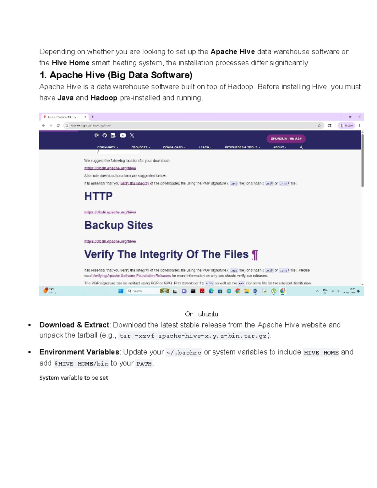 Hive Installation Guide: Setting Up Apache Hive for Big Data - Studocu