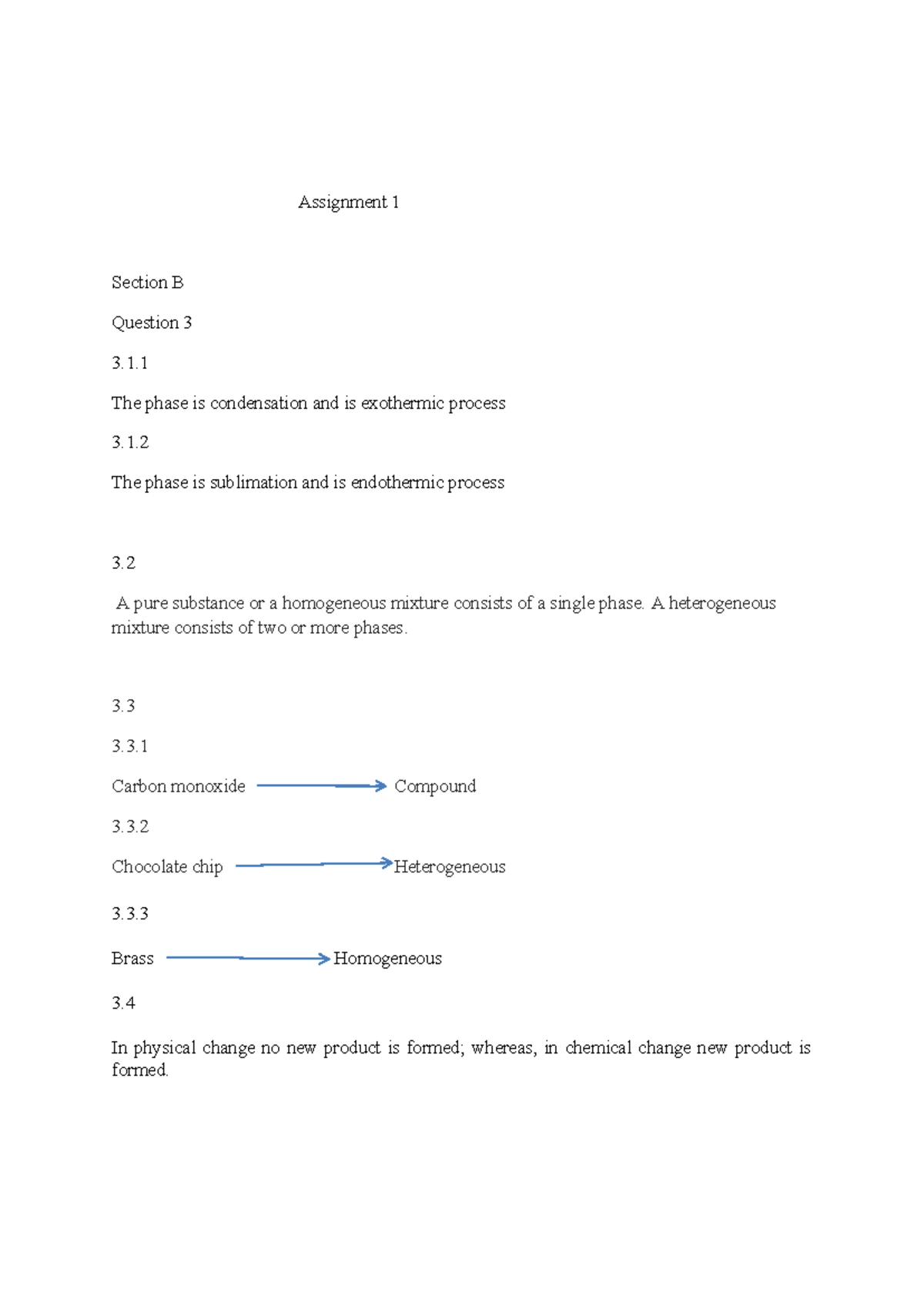 Basic Sci Assignment 1: Phases, Changes, and Physics Concepts - Studocu