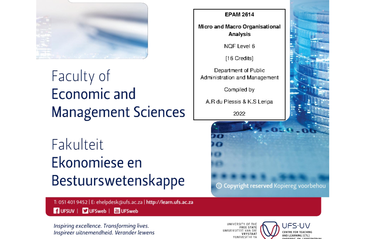 Final Study Guide for EPAM 2614: Micro & Macro Org Analysis 2022 - Studocu