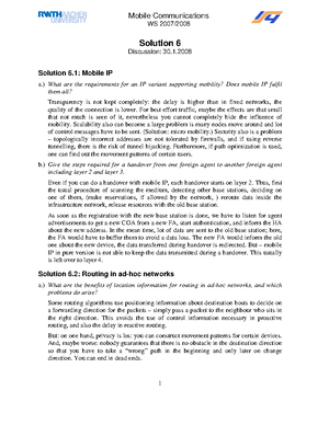 Sample Questions - DISTRIBUTED MOBILE COMPUTING EXAMS PRACTICE ...