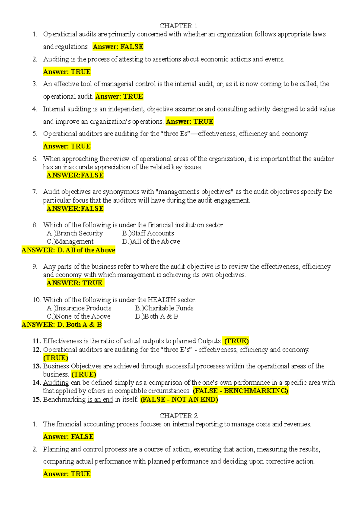 OP-AUD Com - Comprehensive Study Notes on Operational Audits - Studocu
