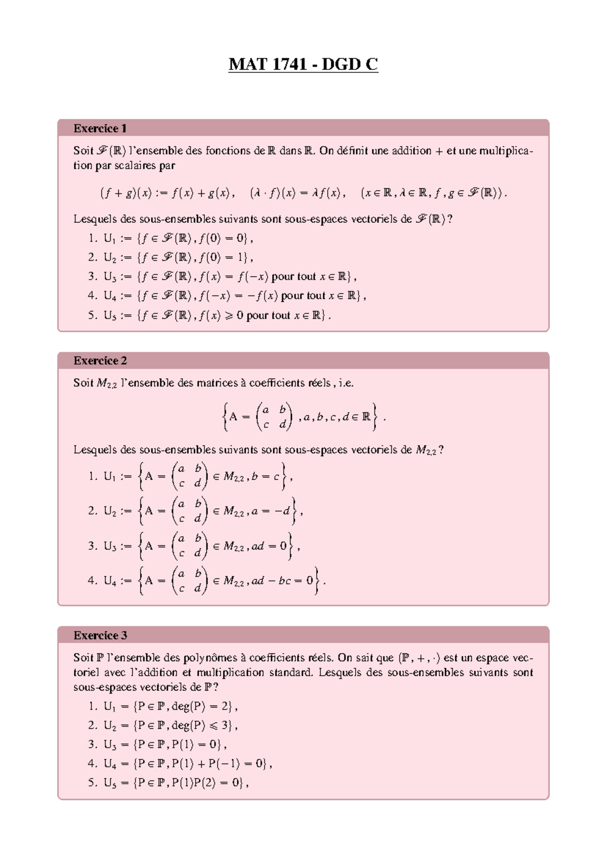 1741 DGD1 - DGD - MAT 1741 - DGD C Exercice 1 Soit F pRq l’ensemble des ...