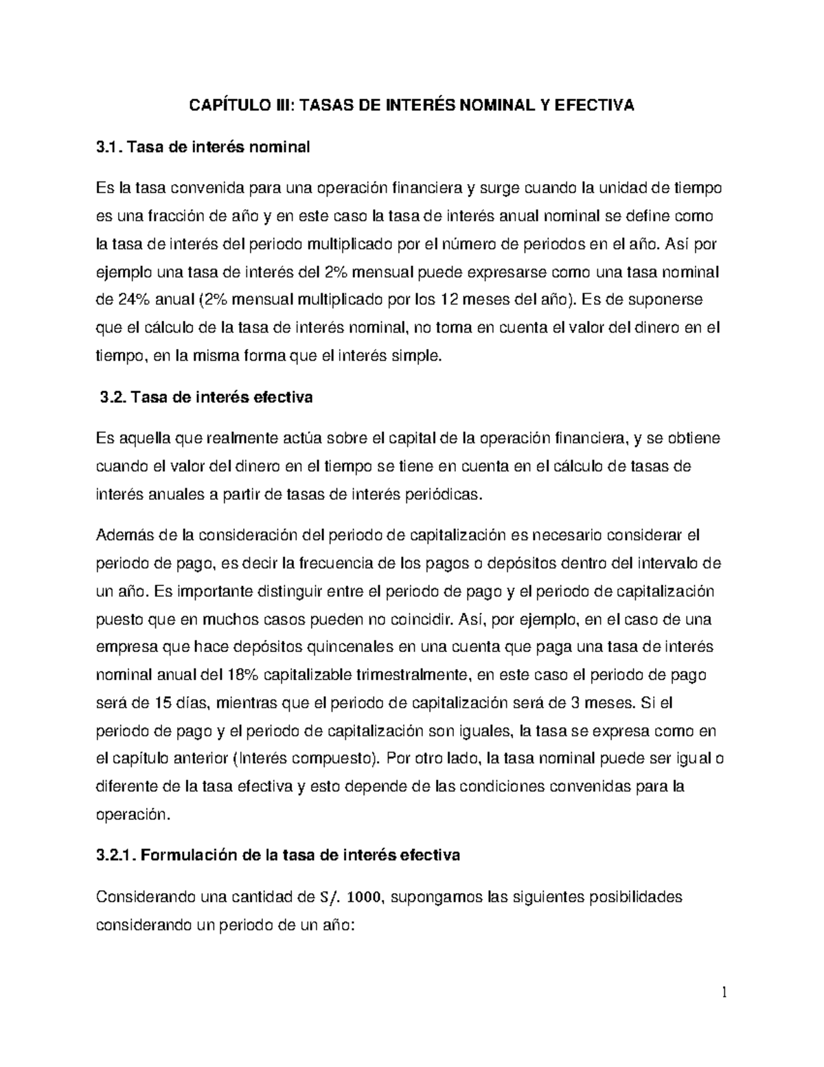 I.E. CAP. 3 Teor - Ejerc - CAP 3 TASA DE INTERES NOMINAL Y EFECTIVA ...