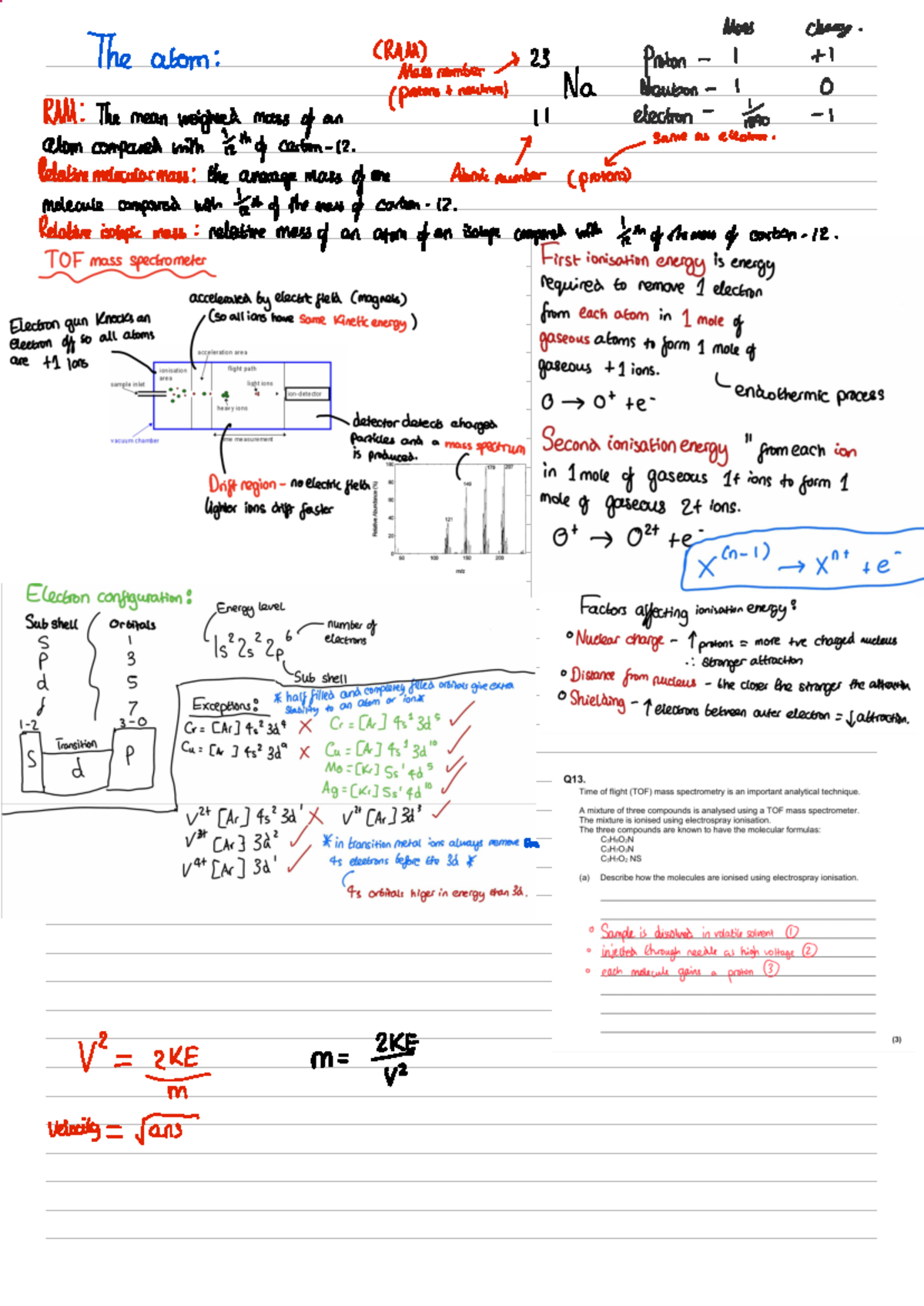 Atomic Structure Study Notes for Chemistry 101 - Studocu