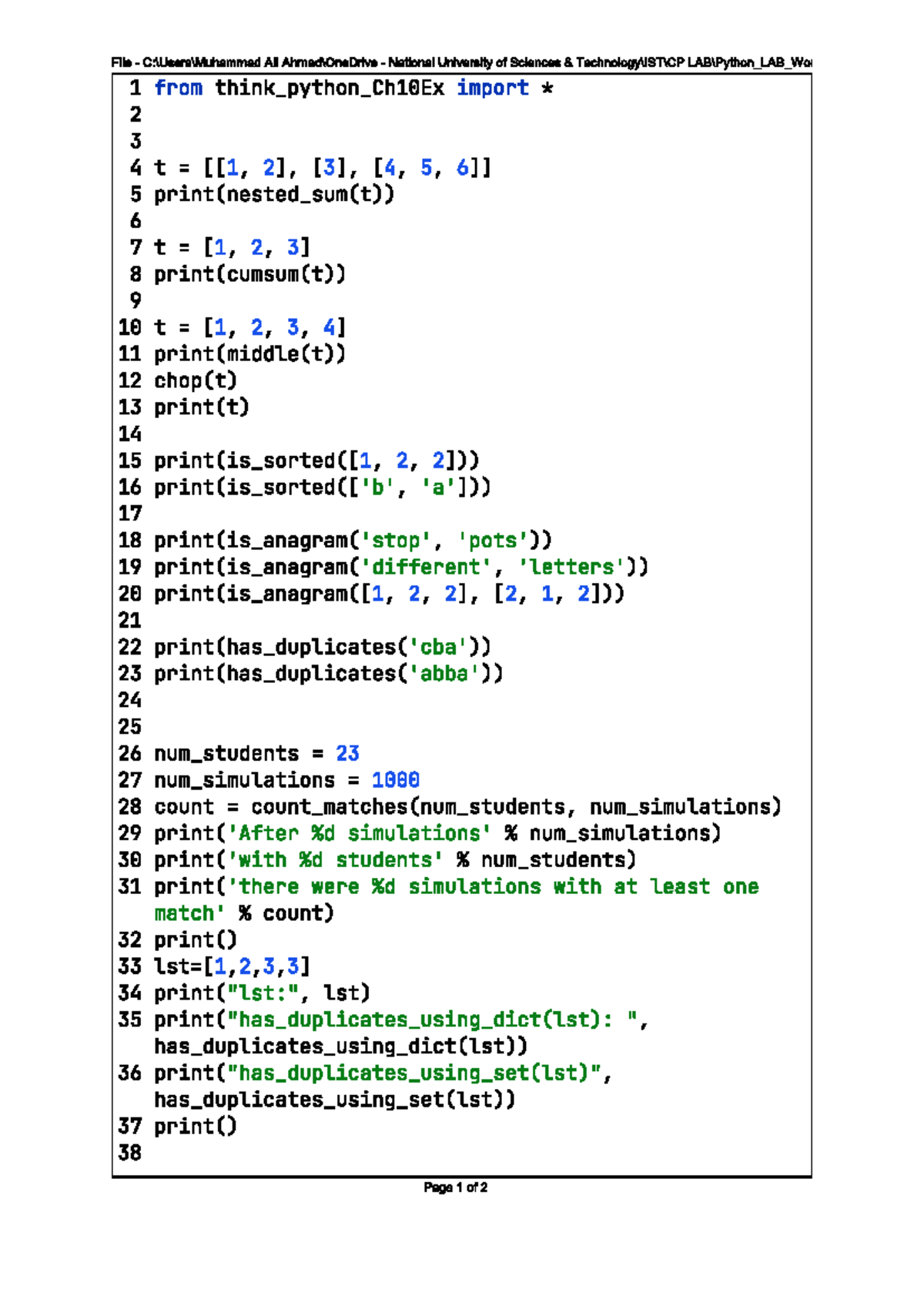 Assignment 2 Solutions and Explanations - Studocu