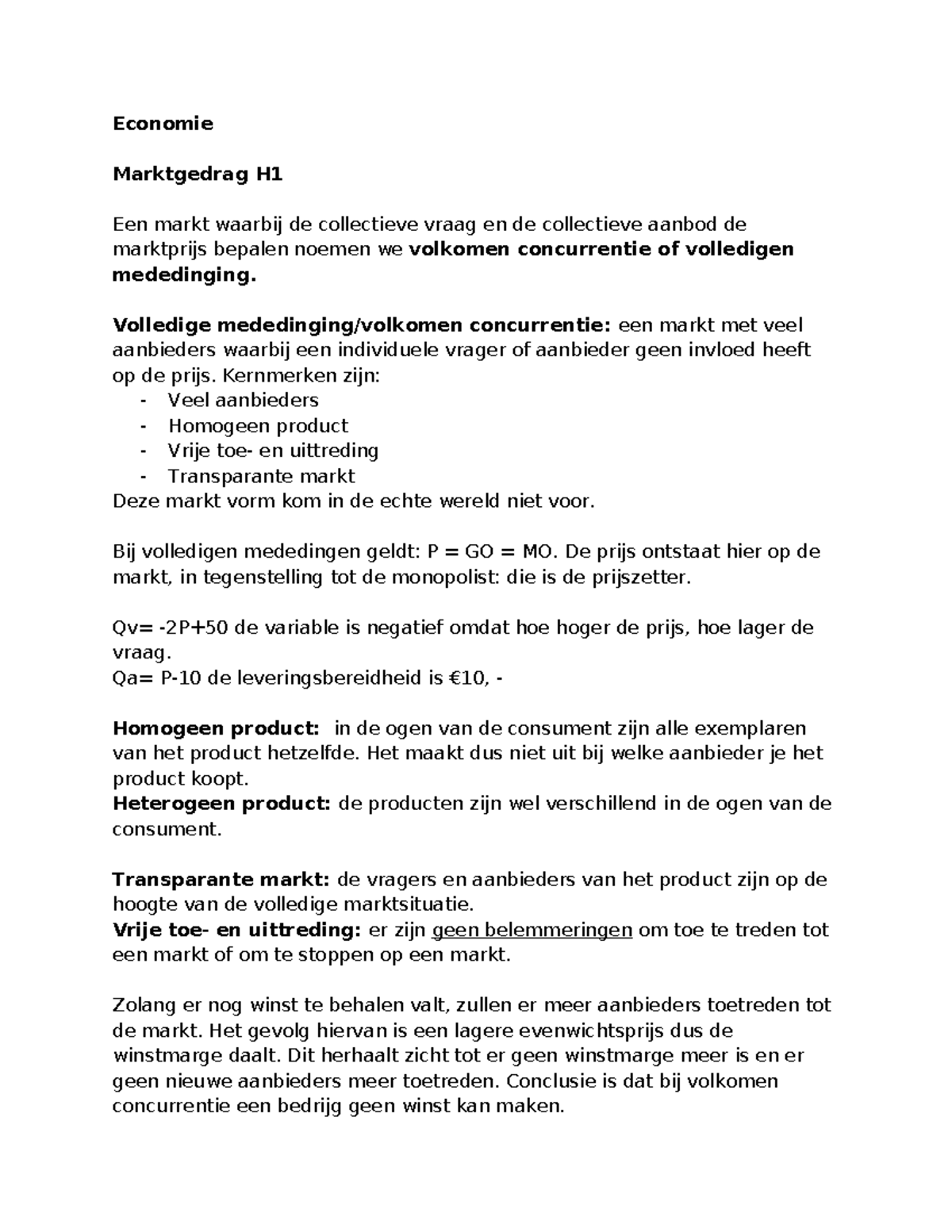Marktgedrag en Concurrentie: Een Overzicht van Economische Modellen ...