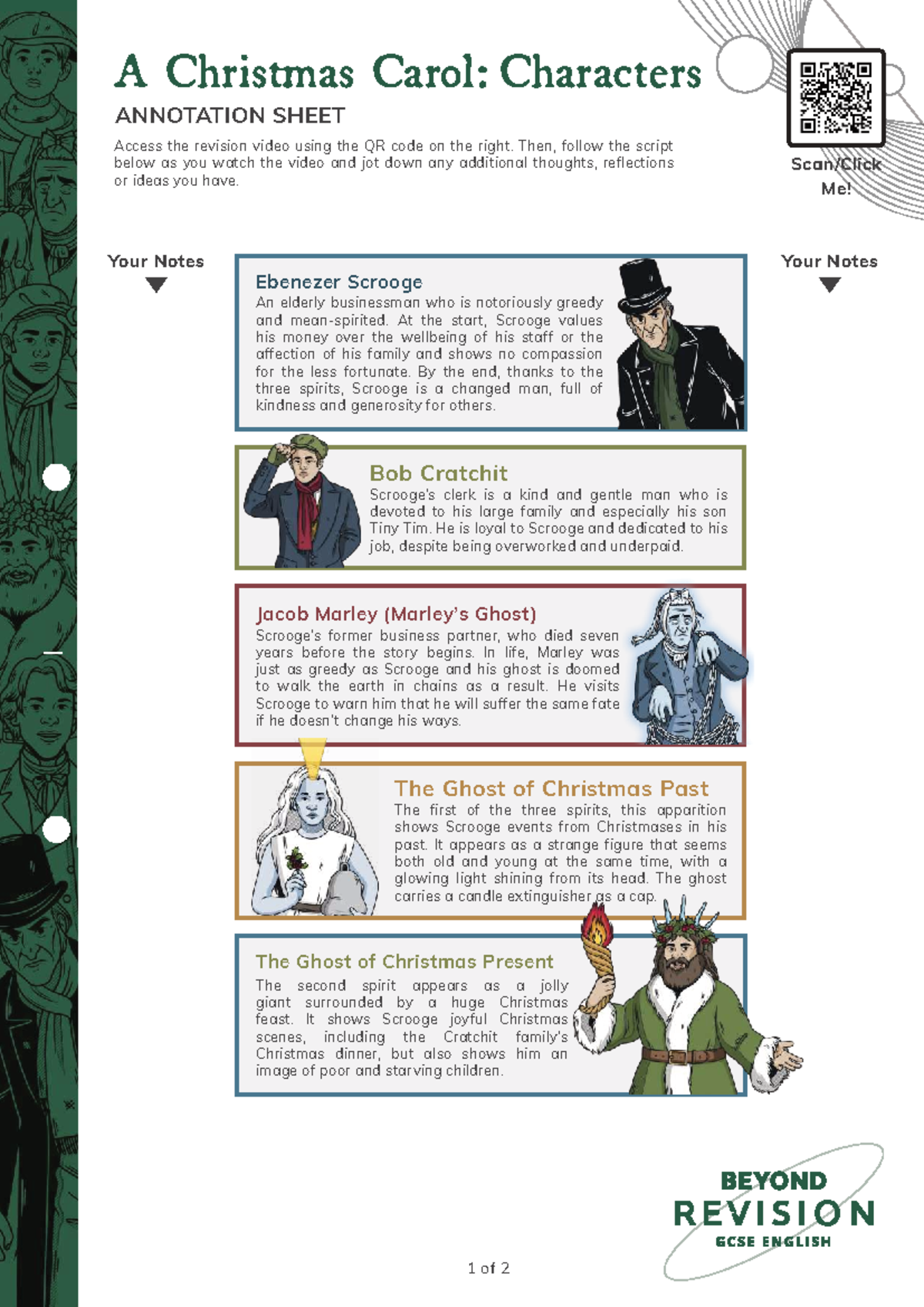 ACC A Christmas Carol: Character Analysis & Annotations - Studocu