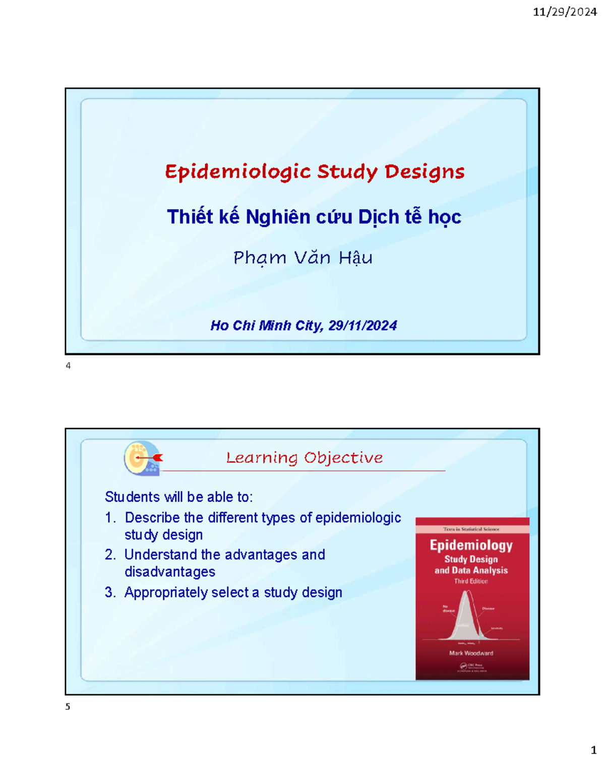 Epidemiologic Study Designs: Key Concepts and Applications V - Studocu