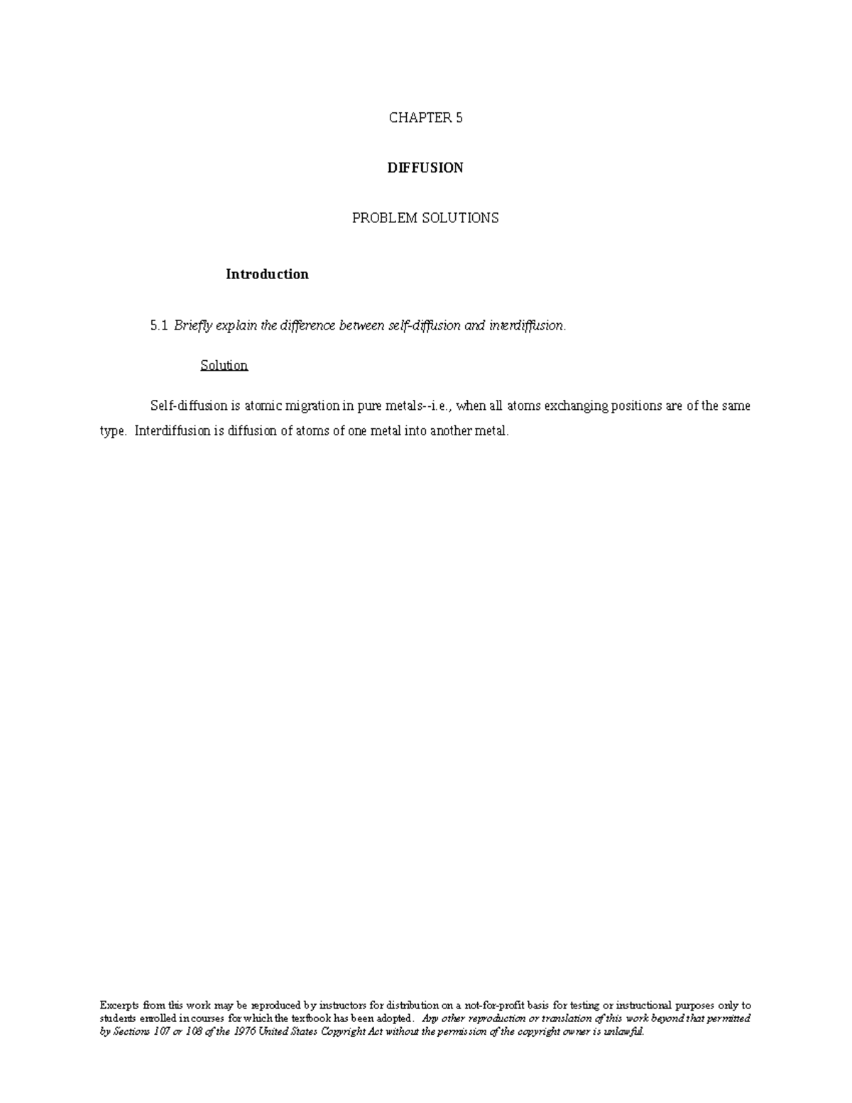 Ch05 - Exam Prep Questions on Diffusion Concepts and Solutions - Studocu