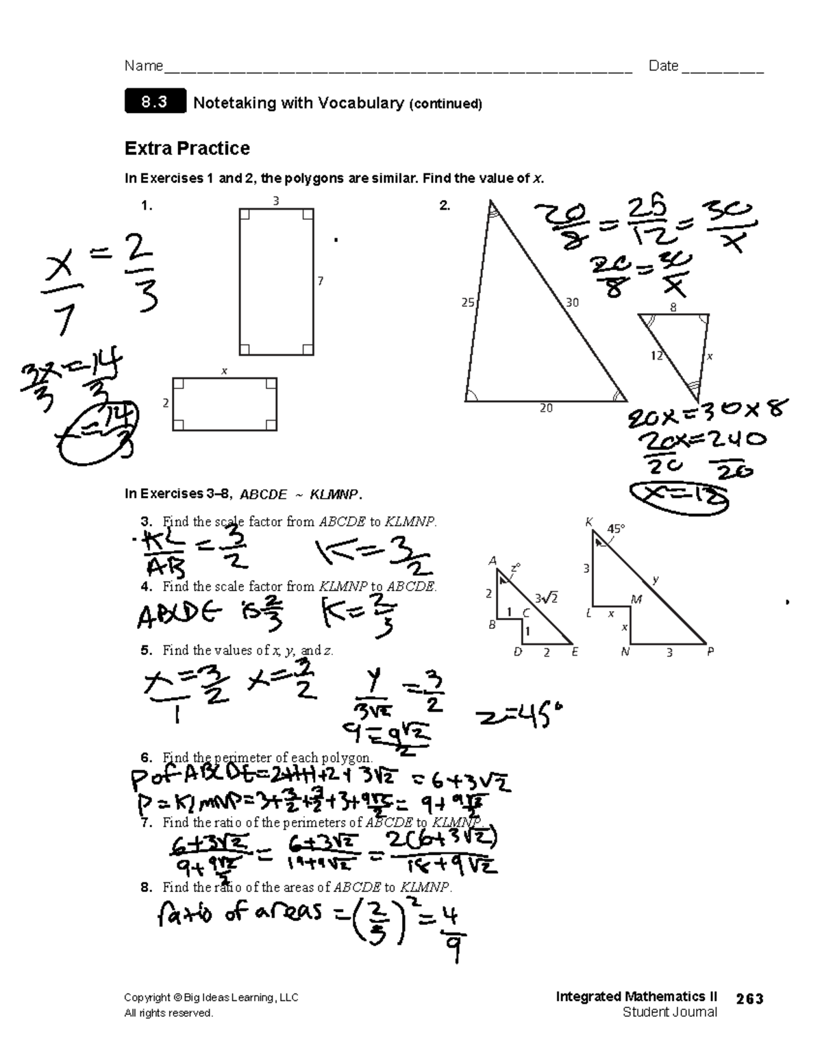 Math 2B - Extra Practice Notetaking & Geometry Exercises - Studocu